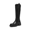 Krazing Pot Microfiber Winter Round Toe Modern Platform Size 33 Knee Boots Size 43 Thick Bottom Women Fashion Thigh High Boots