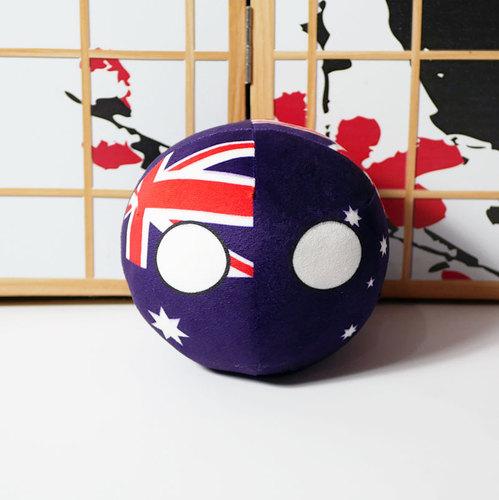 Peluche Polandball Australia Polonia Brasile Bielorussia Messico Portogallo Countryball Cuscino Ripieno Giocattoli Ciondolo per Borsa Regalo Cosplay