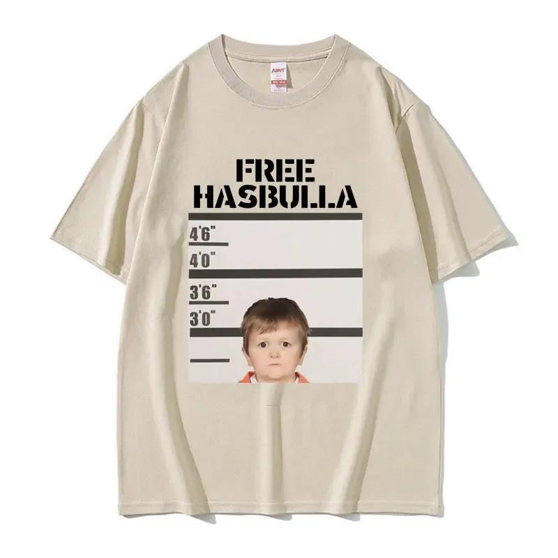 Funny Hasbulla Meme Pattern Tshirt For Unisex Fashionable And Casual Oversized Tshirt Short Sleeved Tshirt Street Wear