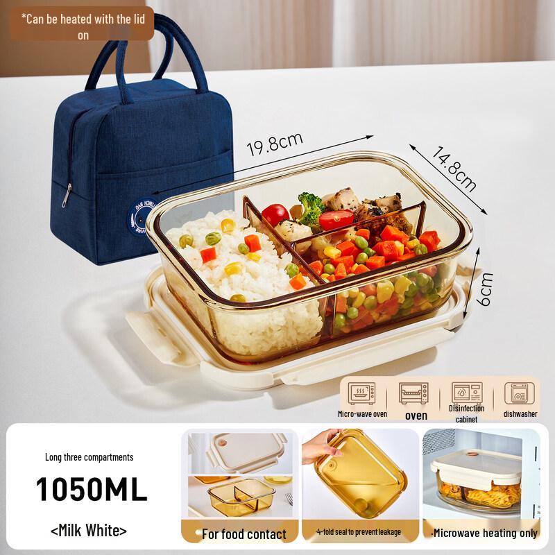 Qiwei Glass Microwave-Safe Sealed Lunch Box