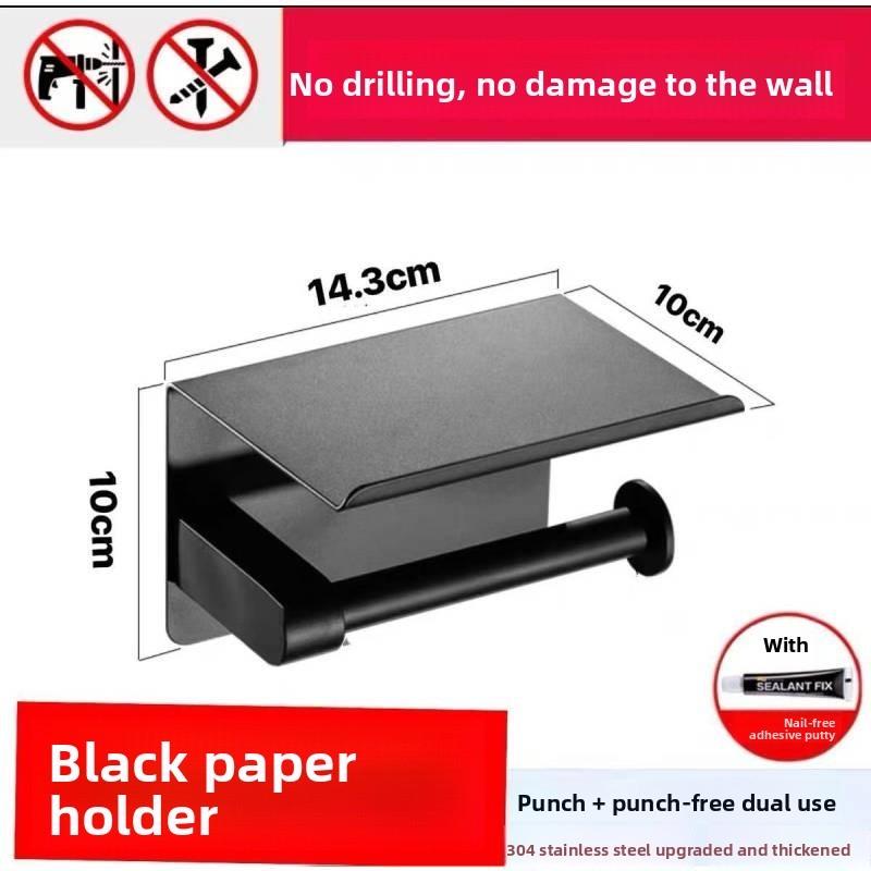 Modern Steel Stainless Wall Mounted Toilet Paper Holder For Kitchen Bathroom