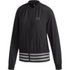 Logo Print Zip Long Sleeve Bomber Jacket Women Jackets Black DM5312