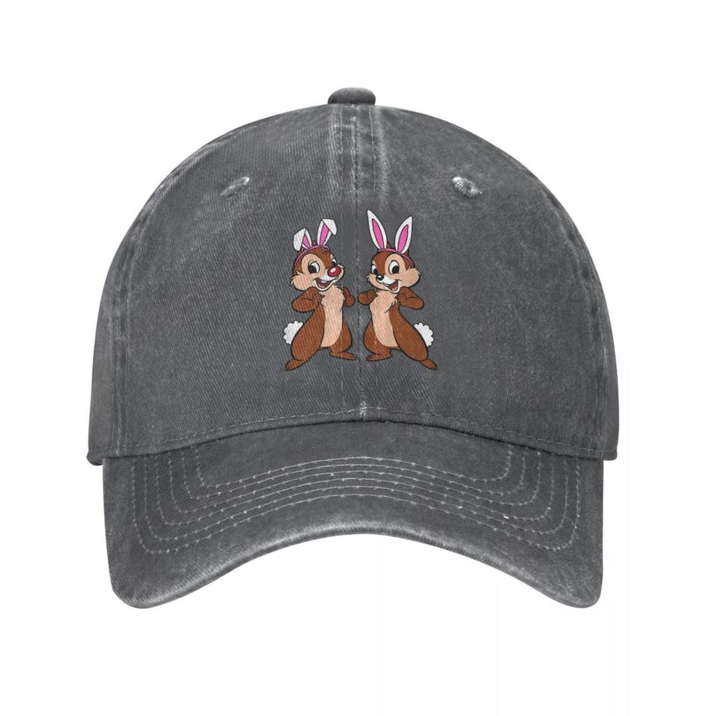 Chip 'n' Dale Spring Easter Bunny Ears Men Baseball Caps Distressed Denim Washed Cap Hat Fashion Outdoor Activities Snapback Hat