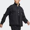 adidas Chaqueta Deportiva Cuello Alto Serie Wuji Manga Larga Ropa de Abrigo para Hombre Negro HE5137