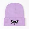 Versatile Hat Style Funny Embroidered Solid Unisex Warm Hatsbeanie Knitted