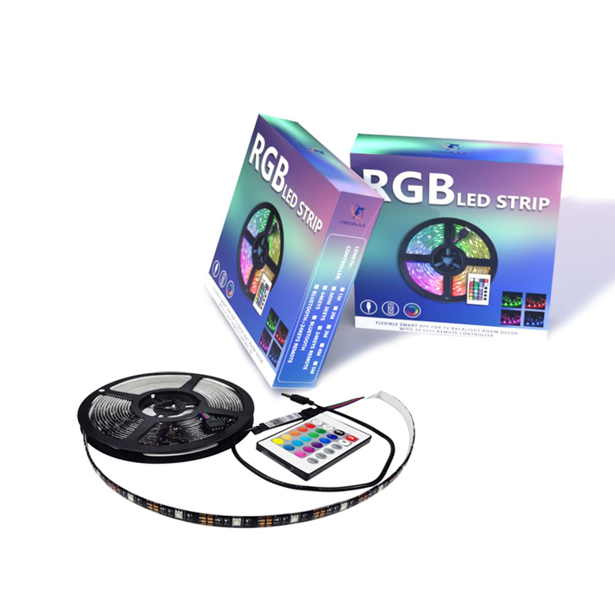 

5M USB LED Strip Lights with 24-Key Remote – RGB Backlighting for TV, Keyboard & Home Decor