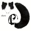 2 Piece Fox Set - Adjustable Furry Tail and Removable Ears, Suitable for Halloween Animal Play Parties, Halloween Gift Cosplay