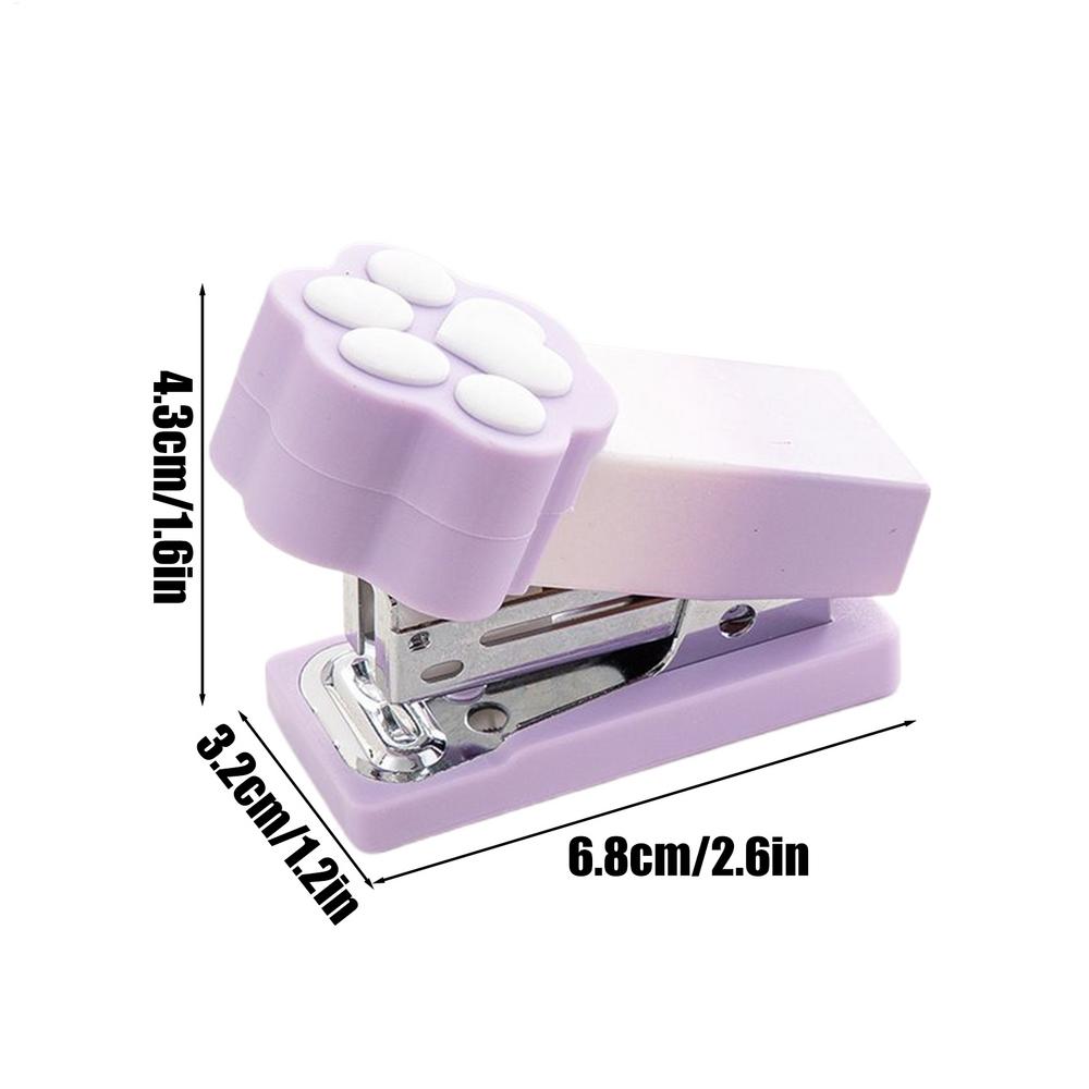 new Cat Paw Mini Stapler Cute Desktop Stapler For 2-15 Sheets, Portable Pocket Stapler For Kids Students Office School