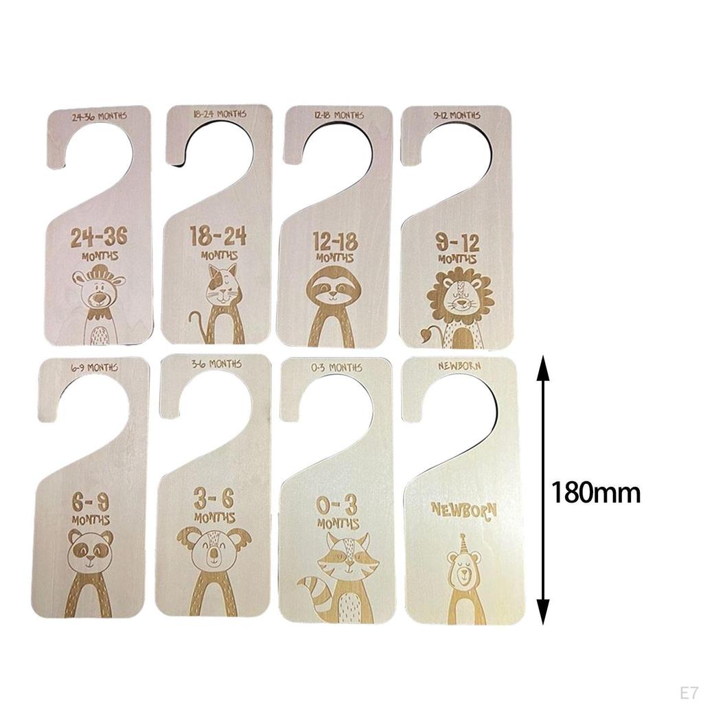 7 Piece Adorable Closet Baby Size Dividers Organizer Infant Wardrobe