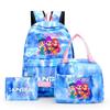 3-teiliges/Set Cartoon K-Pop bedruckter Rucksack mit Federmäppchen und Lunchtasche für Teenager Mädchen Jungen Schulranzen Kindergeschenk Große Kapazität Wasserdicht Reisetasche