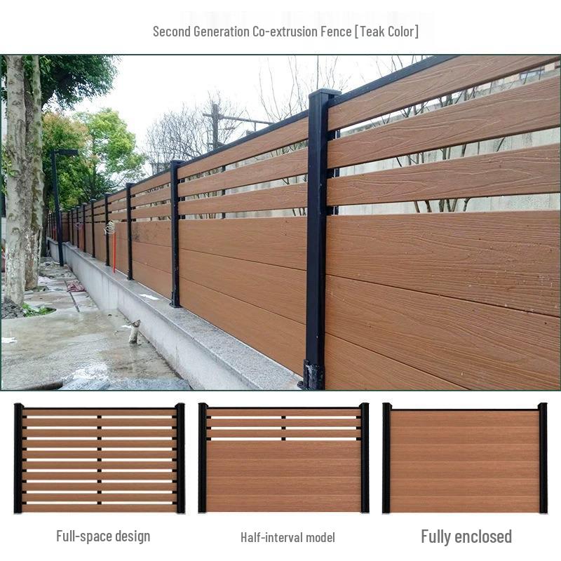 WPC Wood-Plastic Outdoor Fence: Durable, Anti-Corrosion Windbreak & Partition for Courtyard and Villa.