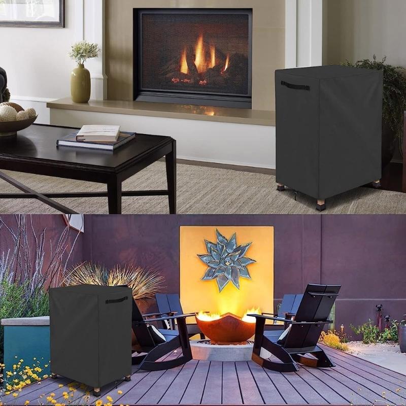 Portable Firewood Protective Cover With Breathable Design For Moisture Prevention And Easy Folding