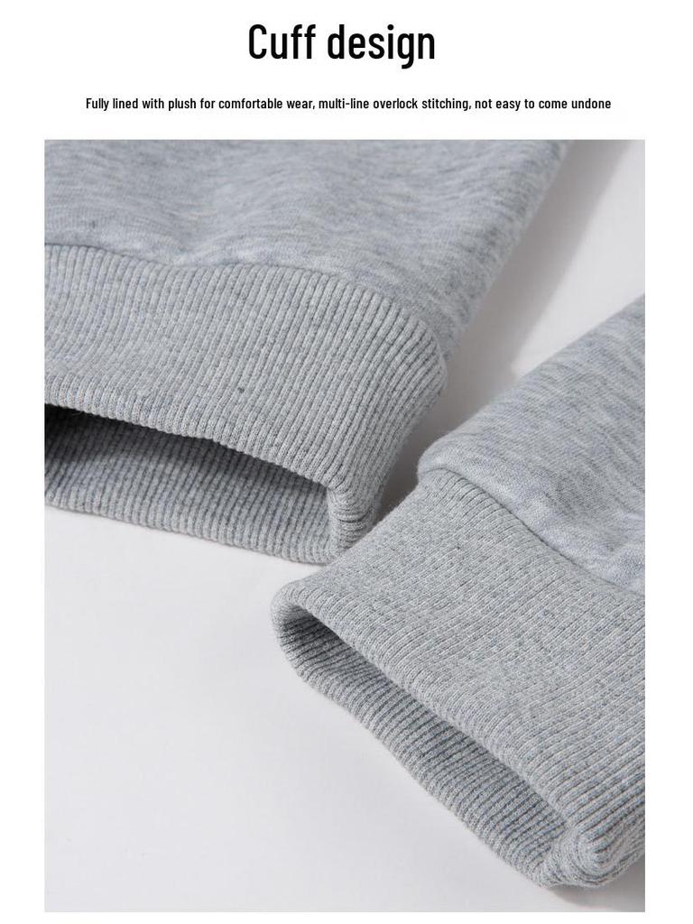 2025 Women's Gray Fur Collar Short Slim Sweatshirt - Petite Korean Style Autumn/Winter Outerwear