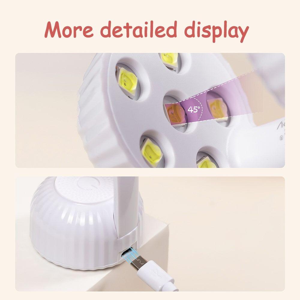 Type-C Charging Mini UV LED Nail Lamp Mushroom Shape Manicure Lamp Nail Art Tools Nail Art Tools