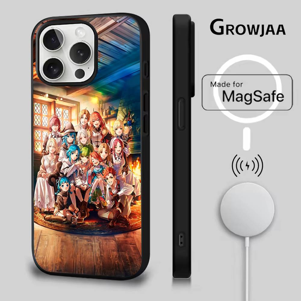 

Mushoku Tensei Jobless Reincarnation Case iPhone 17,16,15,14,13,12,11,Pro,Max,Plus,Mini,SE4,E Magnetic Magsafe Wireless Charging iPhone11