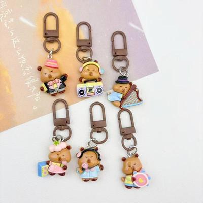 Cartoon Mole Resin Keychain Charm for Girls' Bags