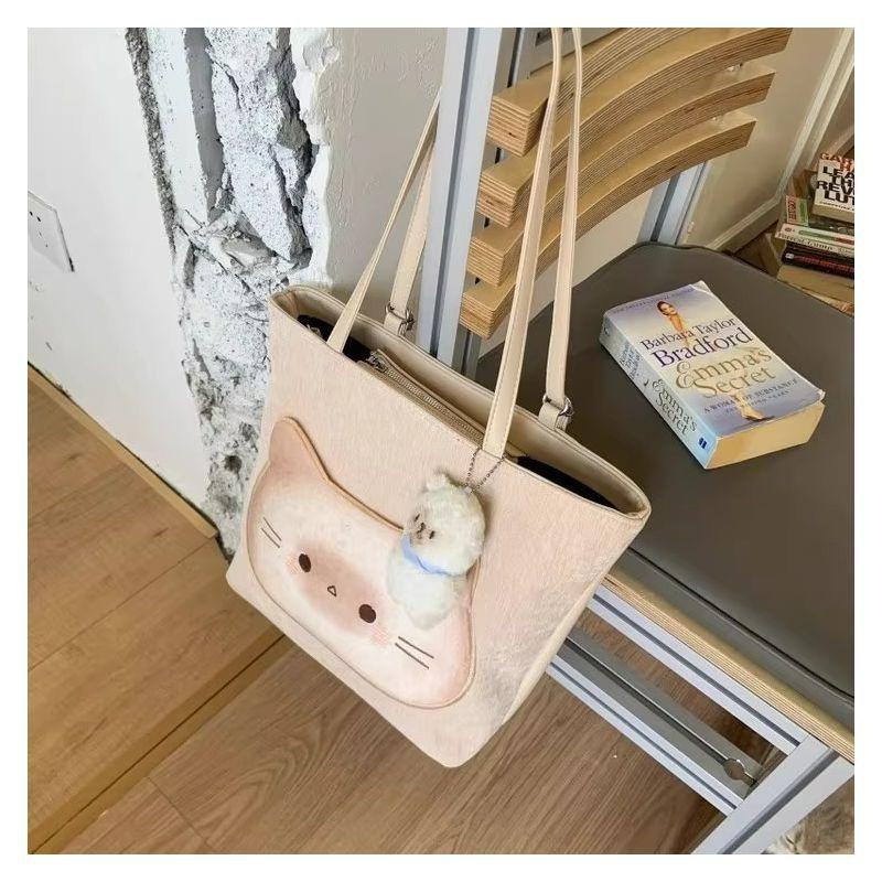 Three-purpose Bag, Backpack, Cat Tote Bag, Student Portable Leisure Women's Bag, Shoulder Bag, Large-capacity Commuter Mori Tide