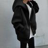 2023 European & American Streetwear: Autumn/Winter Loose Fit Velvet Zip-Up Hoodie