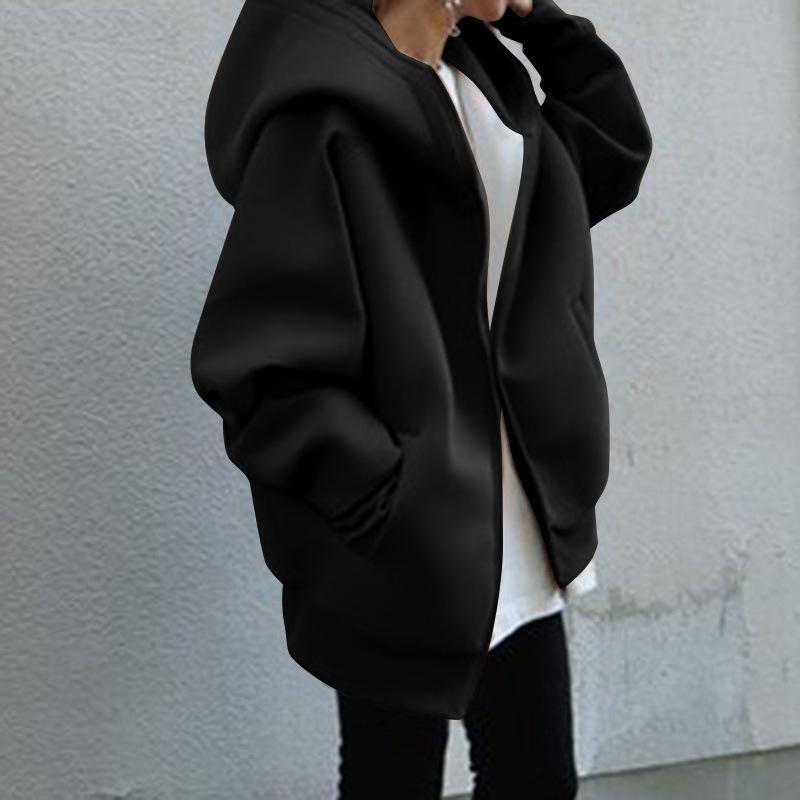 2023 European & American Streetwear: Autumn/Winter Loose Fit Velvet Zip-Up Hoodie