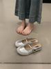 Inner Height Increase Mary Jane Bag Head Half Slippers Women's Summer Wear 2025 New French Round Head Light Mouth Versatile Sandals