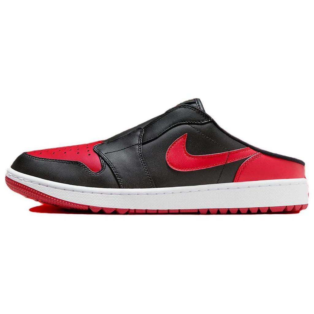 Air Jordan 1 Mule Golf Bred Unisex Sneakers Black White Varsity-Red FJ1214-001