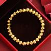 Intertwined Pattern Gold Cat's Eye Bracelet Lucky Round Gold Hand Chain  Women's