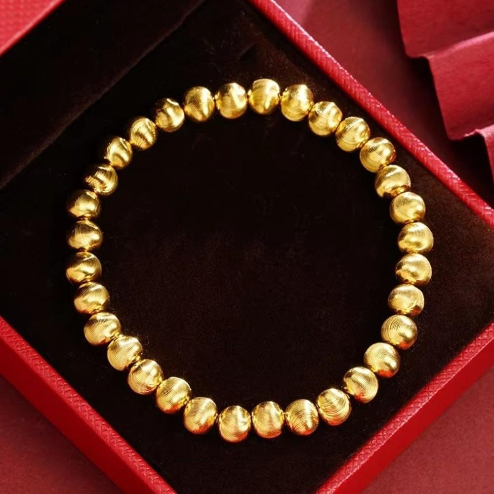 Intertwined Pattern Gold Cat's Eye Bracelet Lucky Round Gold Hand Chain Women's