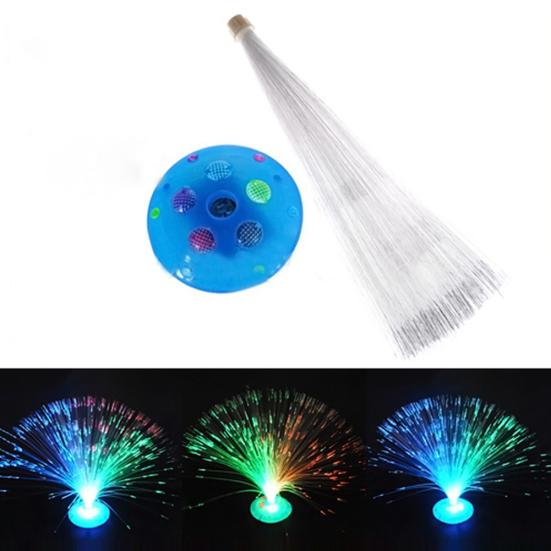 Color Changing LED Optic Night Fiber Colorful Light Stand Lamp Home Decor