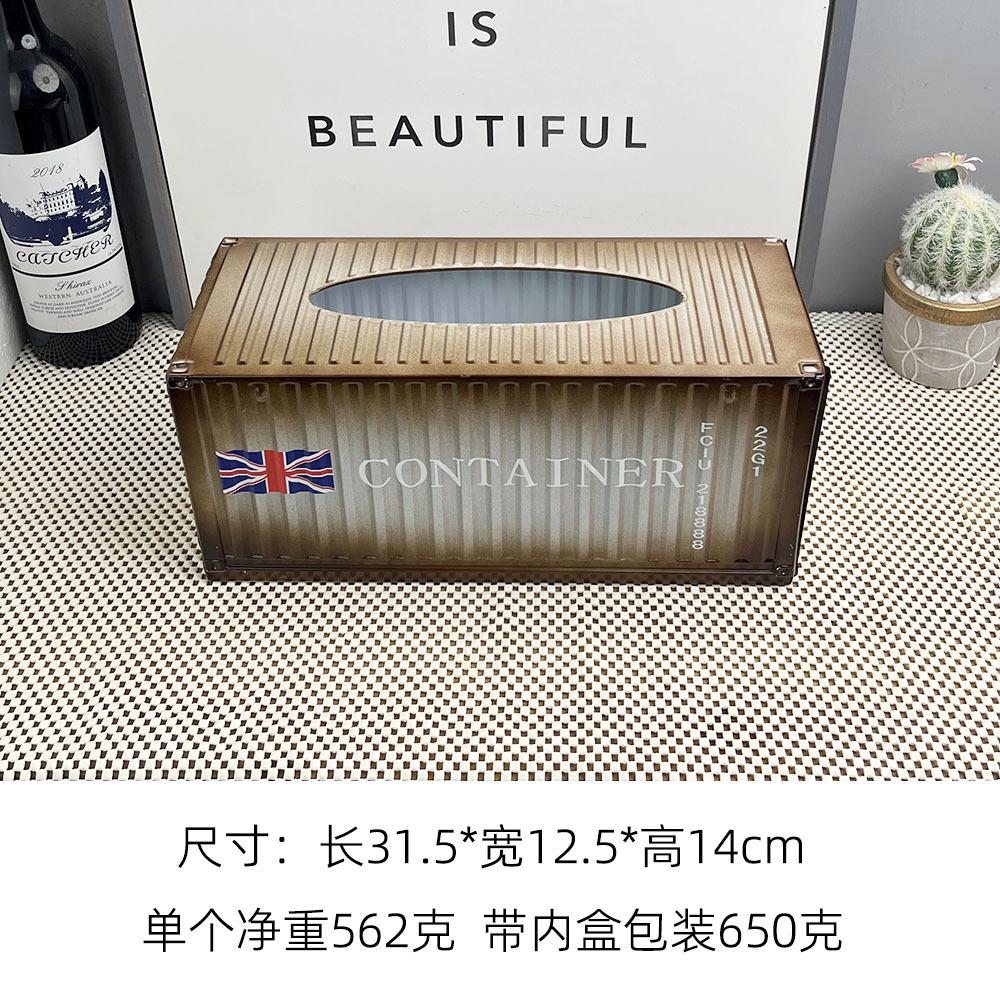 Creative Retro Metal Container Tissue Box Vintage Industrial Style  Paper Storage Holder Napkin Case  Desktop Decoration