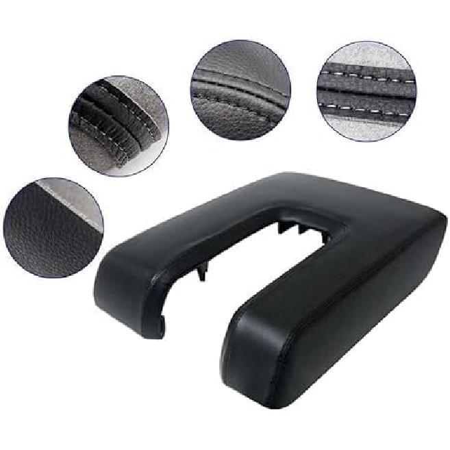 GXARTS Armrest Center Console Cover Gray Stitch Compatible with Toyota Tundra 2014 2015 2016 2017 2018 2019 Auto Leather Suture Console Lid Cover