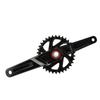 MEROCA 34T Mountainbike Kurbelgarnitur Aluminiumlegierung Hohl Integrierte Kurbelgarnitur mit Kettenblatt und Tretlager