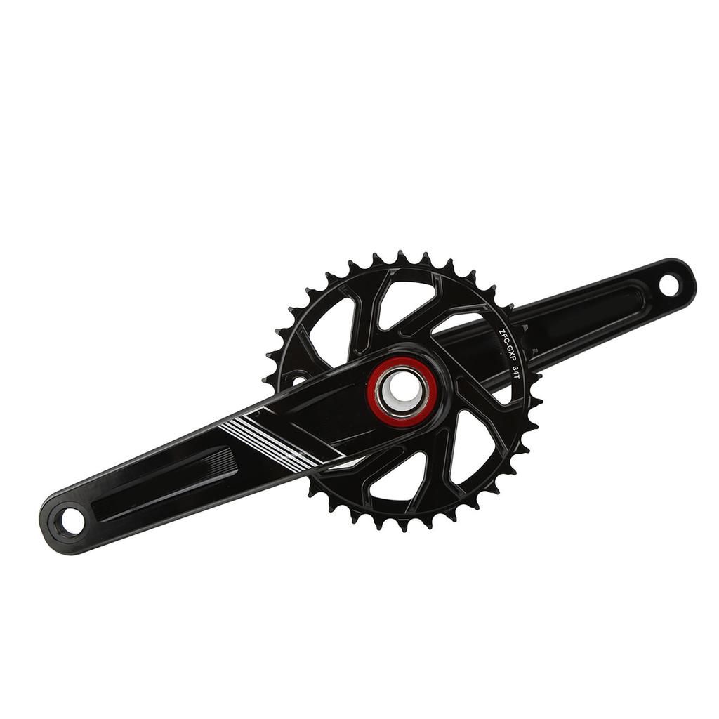 MEROCA 34T Mountainbike Kurbelgarnitur Aluminiumlegierung Hohl Integrierte Kurbelgarnitur mit Kettenblatt und Tretlager