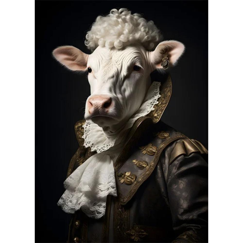 Aristokratyczne Zwierzęta Portret Plakaty i Druki Sztuka Vintage Malarstwo na Płótnie Obrazy na Ścianę do Salonu Dekoracja Domu