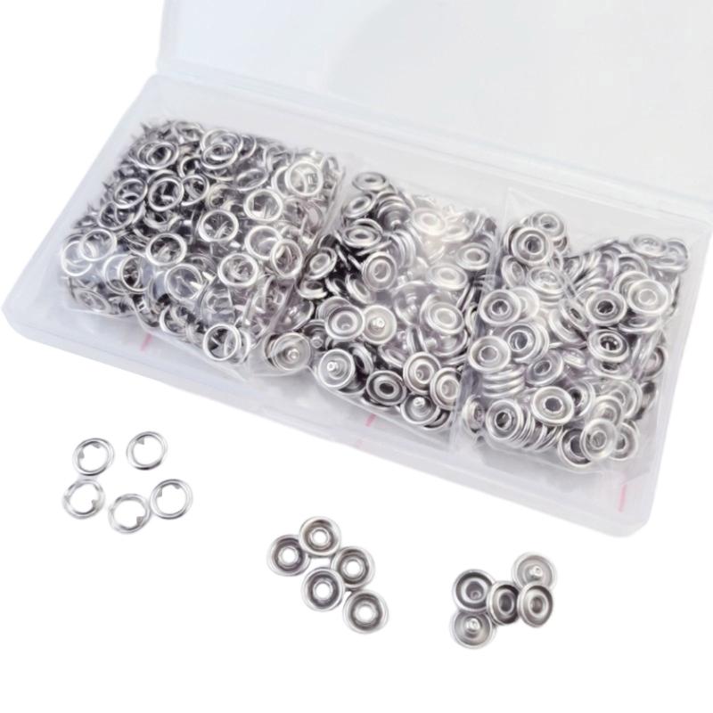 

9.5mm Snaps Buttons for Sewing and Crafting, Open Prong Snap Button Snap Fasteners for Jeans, Fabric, Baby Clothing 1