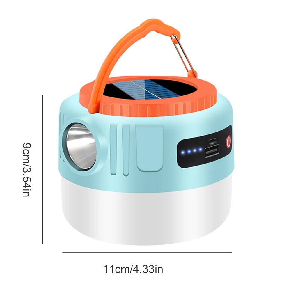 Solar & USB Charging Camping Light with Remote Control Outdoor Hanging Tent Lamp Portable Emergencies Light Enduring
