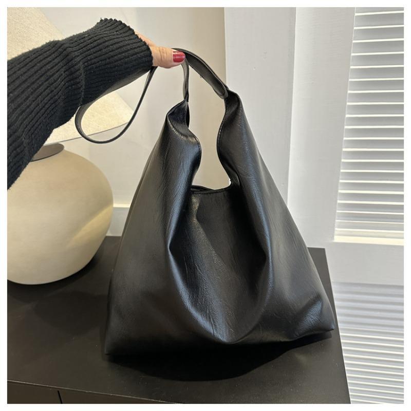 Spring New Korean Texture Trend Fashion Minimalist Casual Shoulder Tote Bag Women