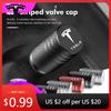 Car Sticker 2025 New Tesla Aluminum Alloy Car Wheel Tire Valve Cap Tyre Rim Stem Cover For Tesla Model 3 Y S X Roadster
