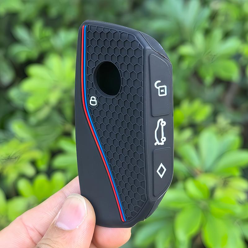 Silikon Auto Schlüsselhülle Abdeckung Schale Anhänger Für BMW i7 X7 G07 LCI iX I20 X1 U11 7er Serie G70 G09 XM U06 G81 M3 Smart Key Schutzhülle