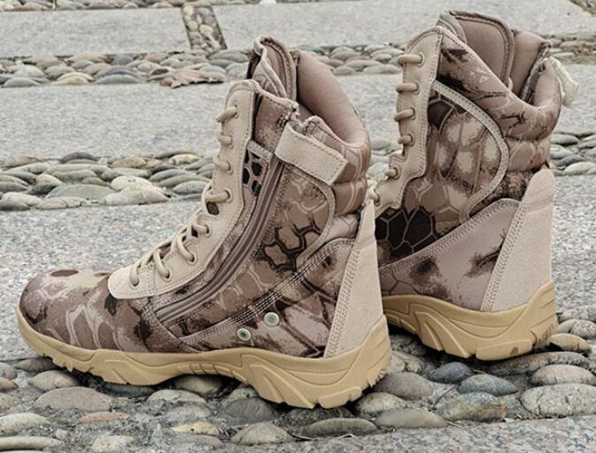 Python Pattern Military Fan Tactical Boots Camouflage Shoes Special Forces Desert Combat Boots Training Boots H782