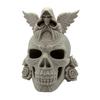 Rose Skull Figurine Demon Angel Wing Skull Statue Sculpture Halloween Holiday Party Home Office Desktop Decoration Ornament