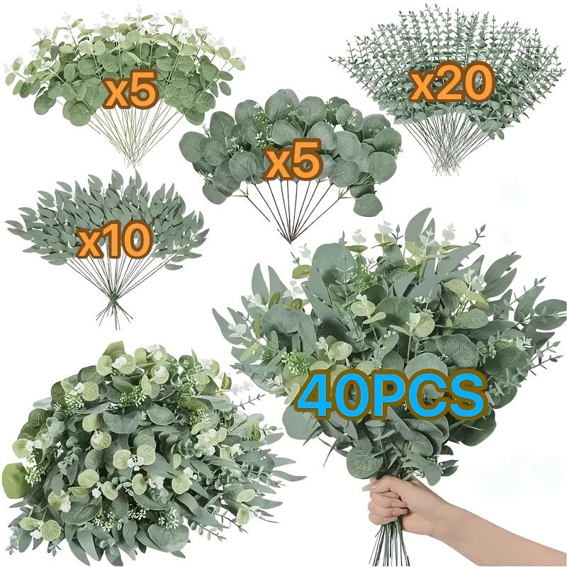 

40pcs Artificial Willow Sets. Spring Summer Decor. DIY Wedding Bouquet, Vase Flower Arrangement for Home Desk. зелёный
