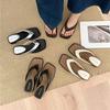 Slope Heel Square Head Leopard Print Flip-Flops For Women, Summer Wear, Seaside Vacation Travel, Cold Slippers For Women