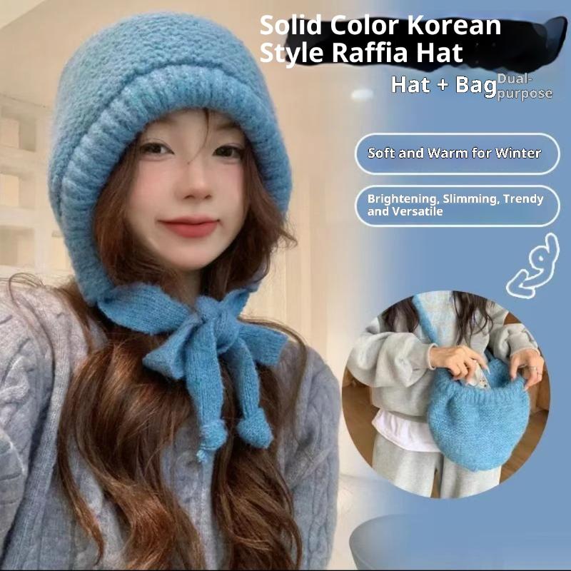 

1 шт. Осенне-зимняя шапка-ведро рыбака с контрастными полосками и горошек крючком, толстая полосатая вязаная шапка-ведро для женщин на Рождество