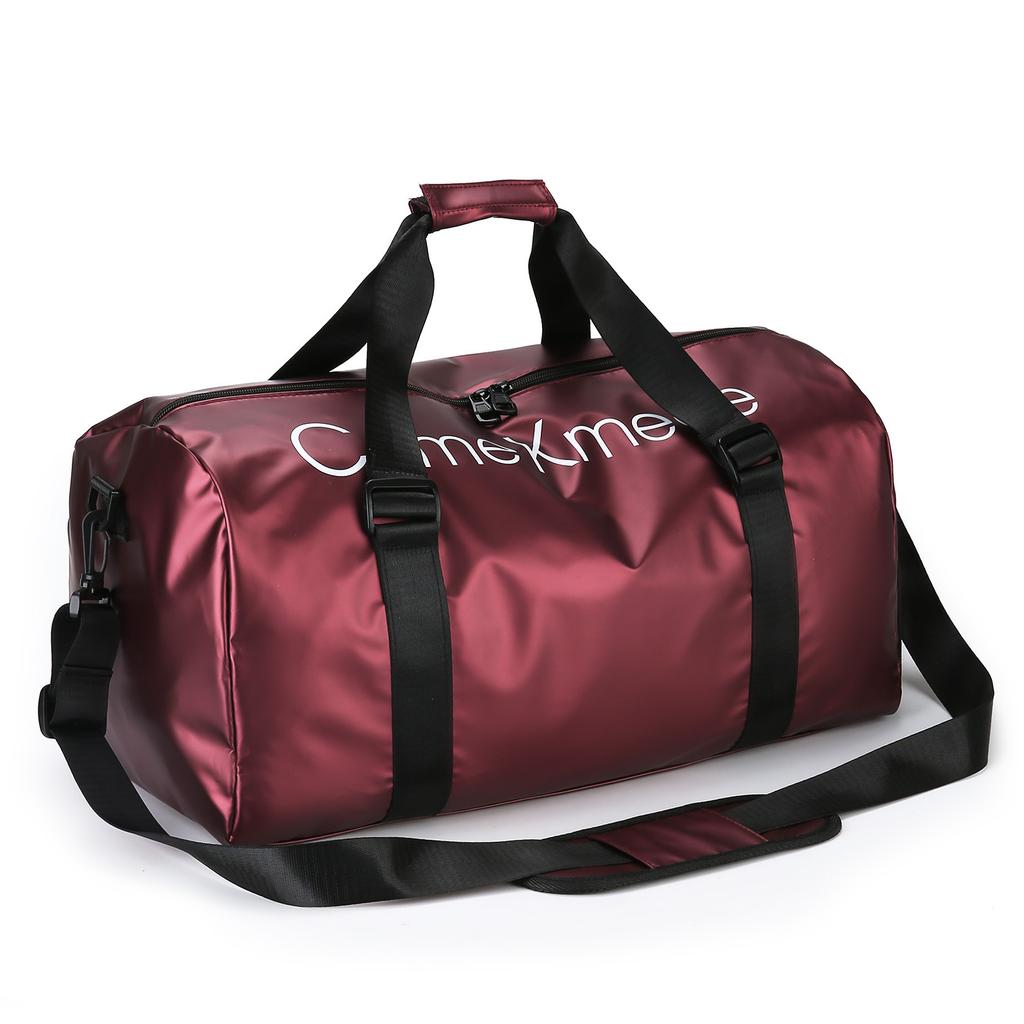 Portable Travel Bag Large Capacity Pu Skin Film Waterproof Dry And Wet Separation Sports Fitness Bag Business Trip Bag