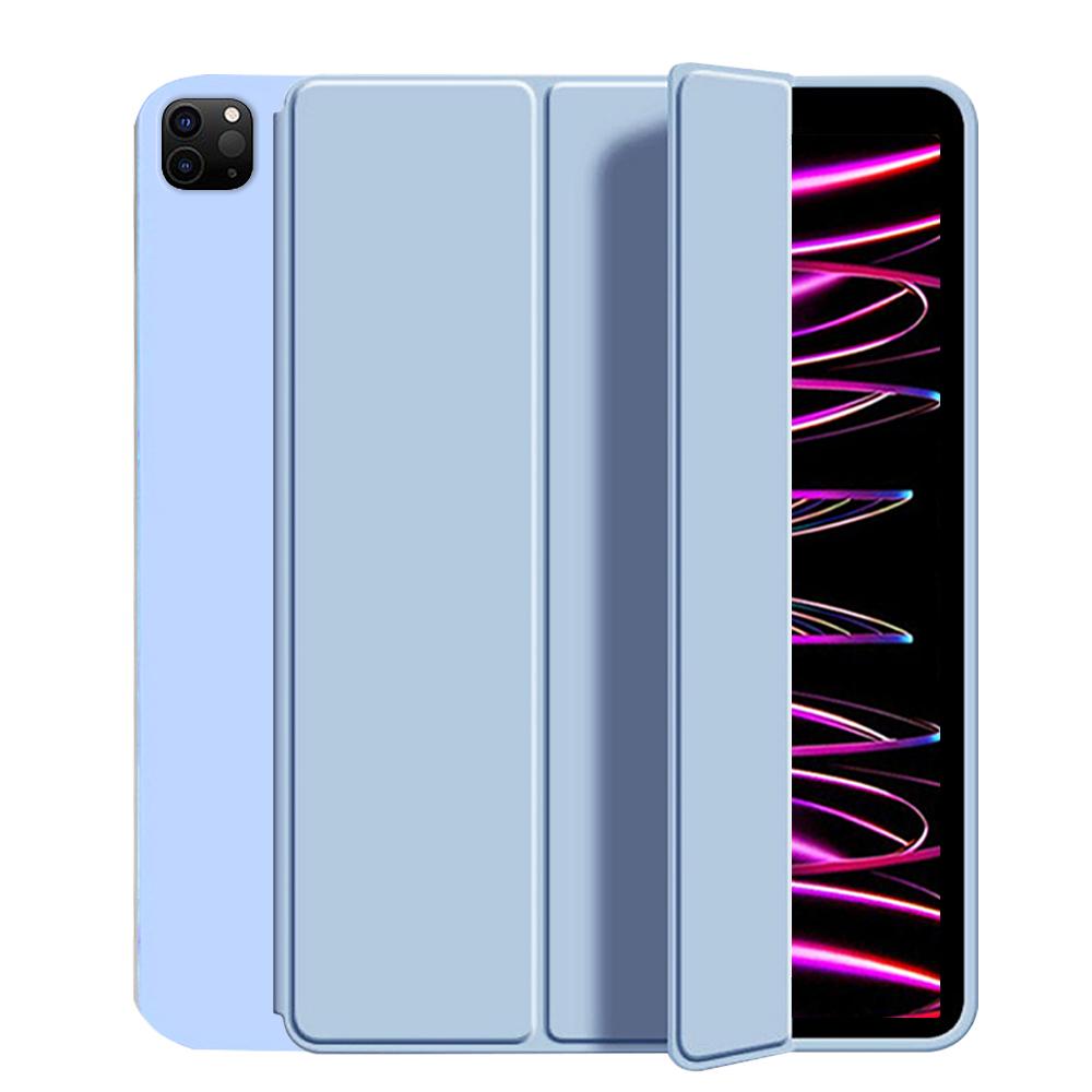 Custodia per iPad Pro 11 2018 2020 2021 2022, cover protettiva a tre ante con retro in morbido TPU, funzione di riattivazione/sospensione automatica