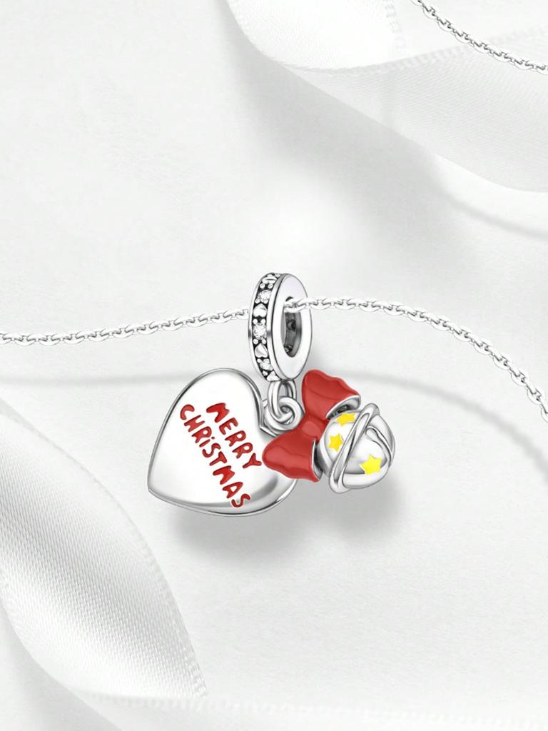 Copper Colors Winter Blue Snowflakesnow House Beads Charm Pendant For Original Bracelet For Women Diy Jewelry Love Gift