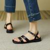 Mode Mode Vielseitiger Damenschuh Sommer Neu Quadratische Zehenpartie Flache Schuhe Komfort Rutschfest Damen Sandalen Einfache Weichbesohlte Damen Römerschuh