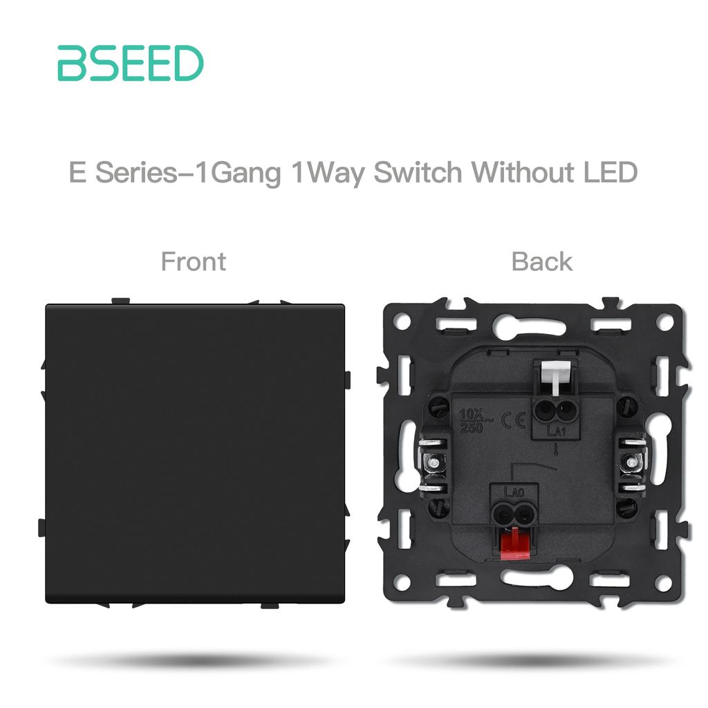 BSEED DIY Button Switch Module USB Phone Charge FR Socket Parts Wall Light Large Switch Plastic Frame Combination E Series