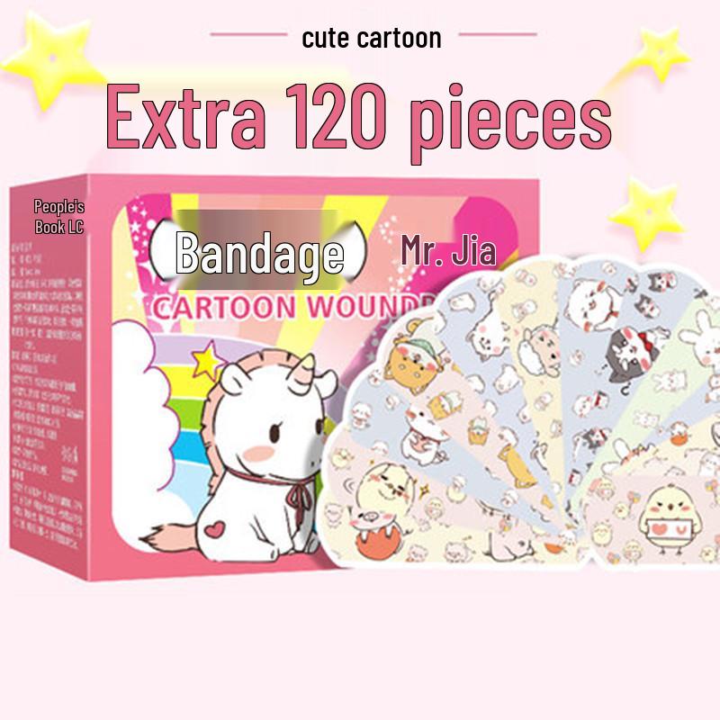 Мультяшные пластыри: Милые Водонепроницаемые, Дышащие, Кровоостанавливающие Пластыри для Детей с Девочковыми Рисунками