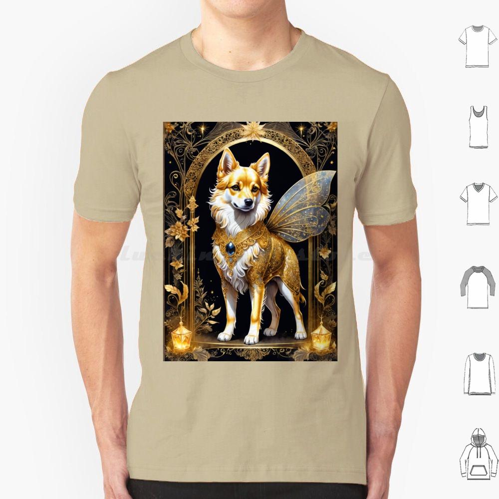

Winged Mystic Golden Paws T Shirt 6xl Cotton Cool Tee Golden Dog Gold Dog Yellow Dog Mystic Dog Golden Animals Animal Portraits S